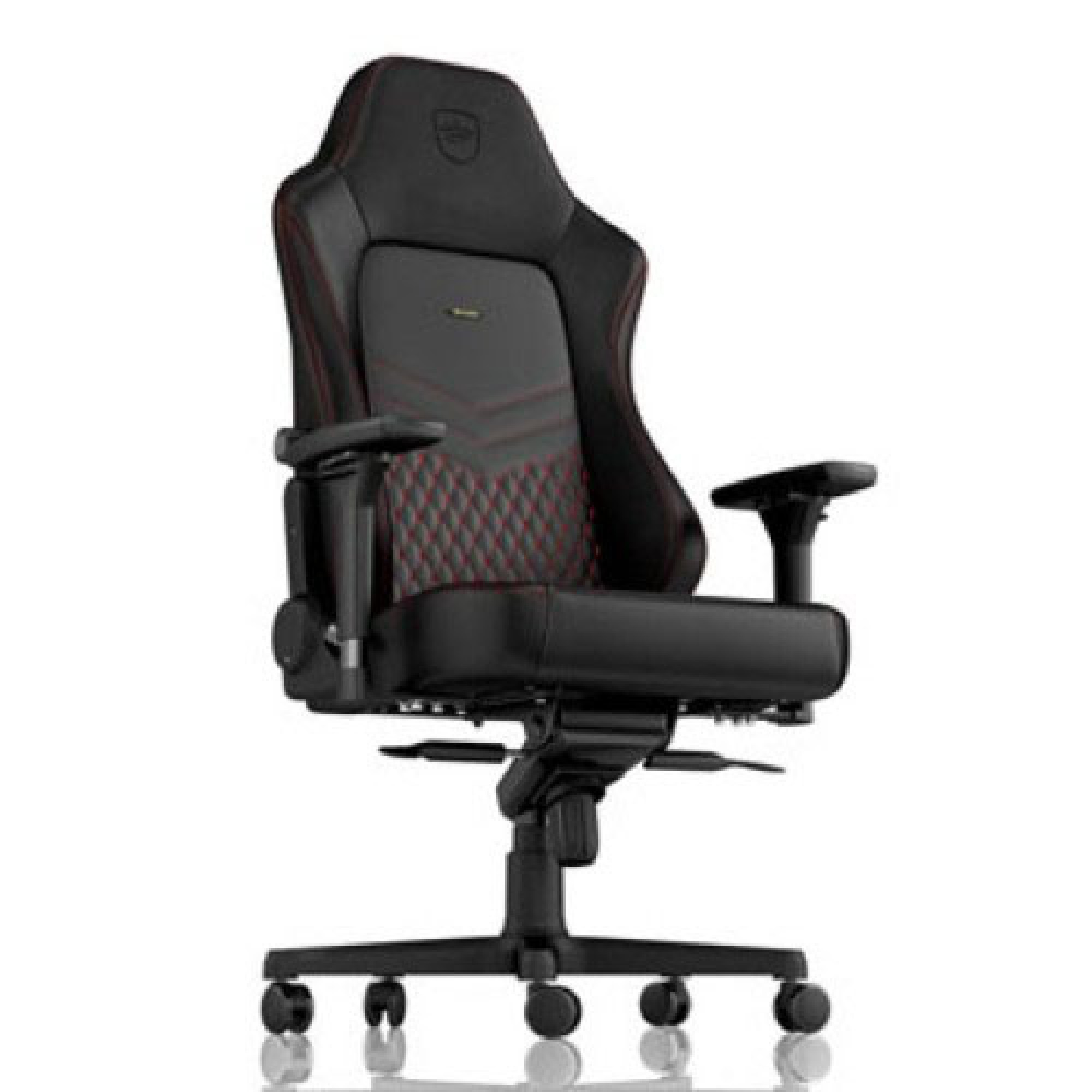 Noblechairs Hero Αληθινό Δέρμα, Μαύρη με Κόκκινες ραφές