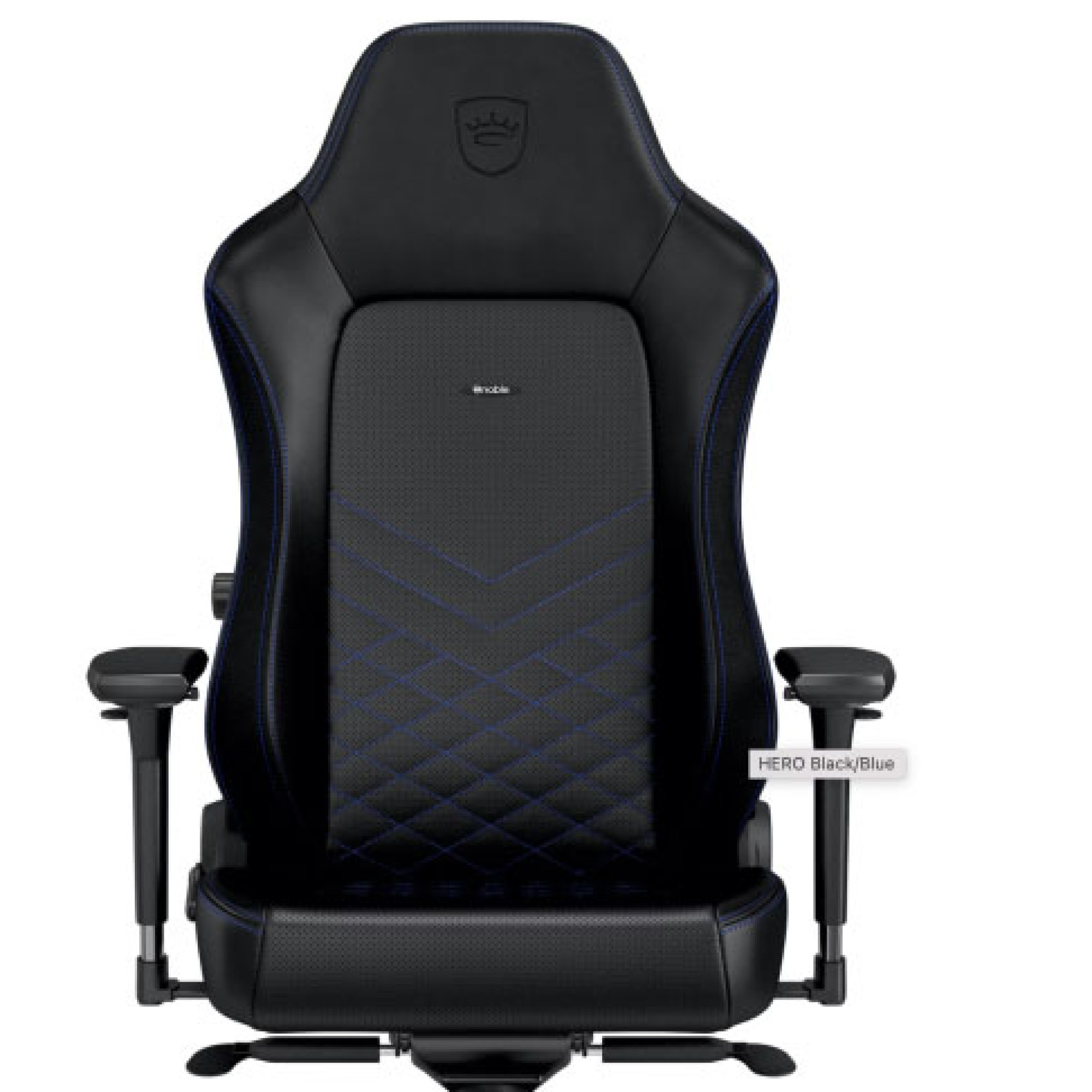 Noblechairs Hero από Συνθετική Δερματίνη,Μαύρη με Μπλέ ραφές