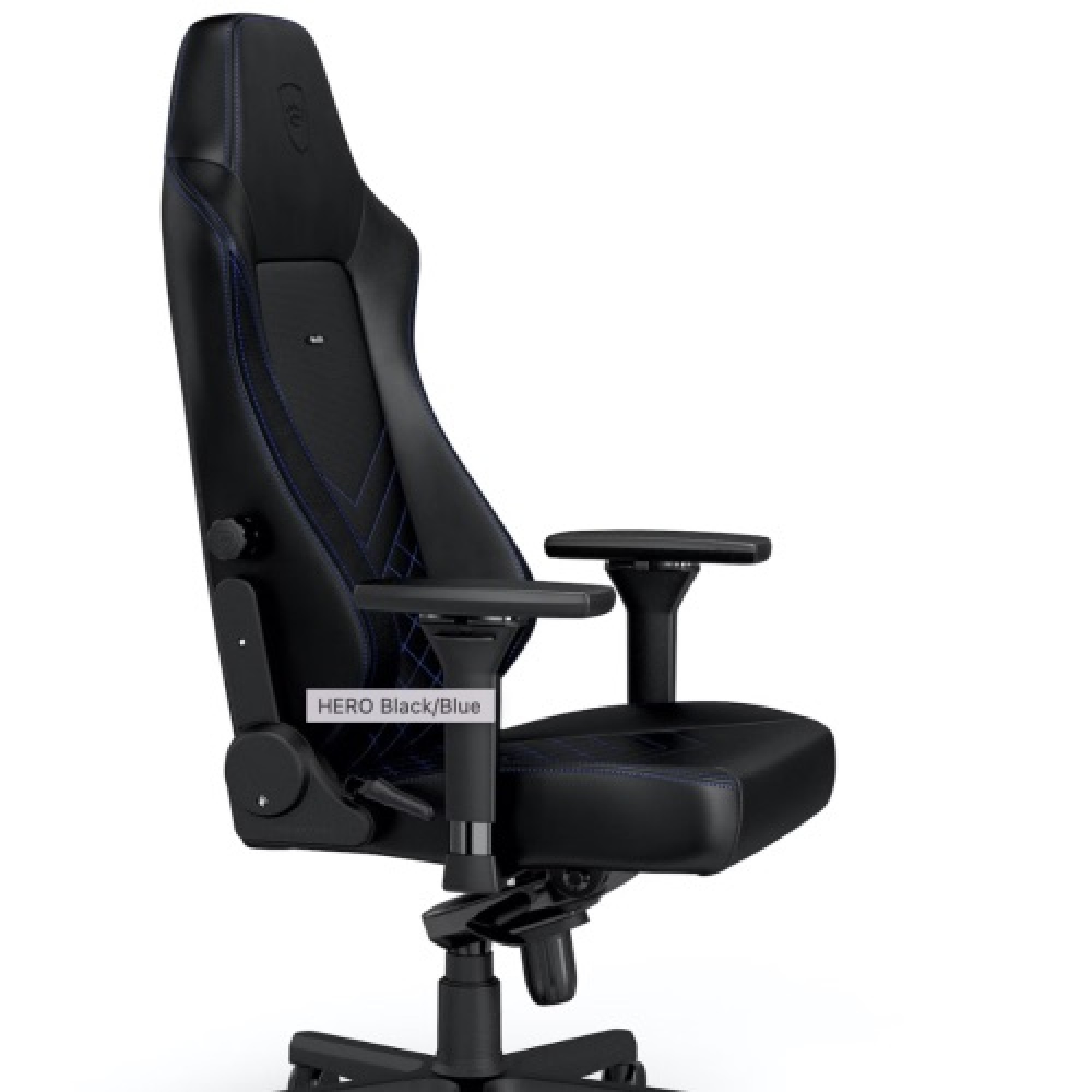 Noblechairs Hero από Συνθετική Δερματίνη,Μαύρη με Μπλέ ραφές