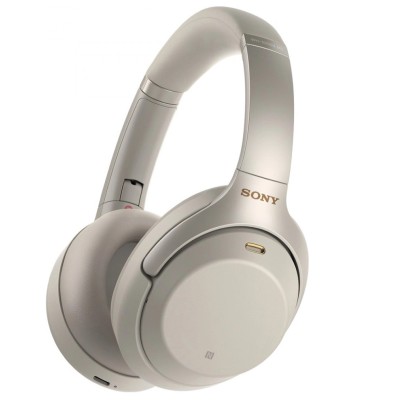 Sony WH-1000XM3 Ασύρματα/Ενσύρματα Over Ear Ακουστικά με 30 ώρες Λειτουργίας Ασημί